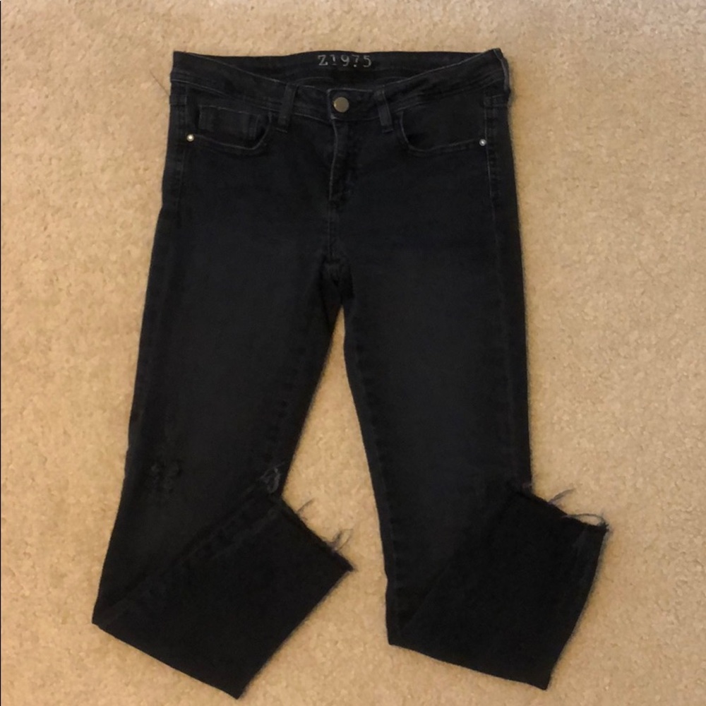 Black Distressed Zara Jeans
